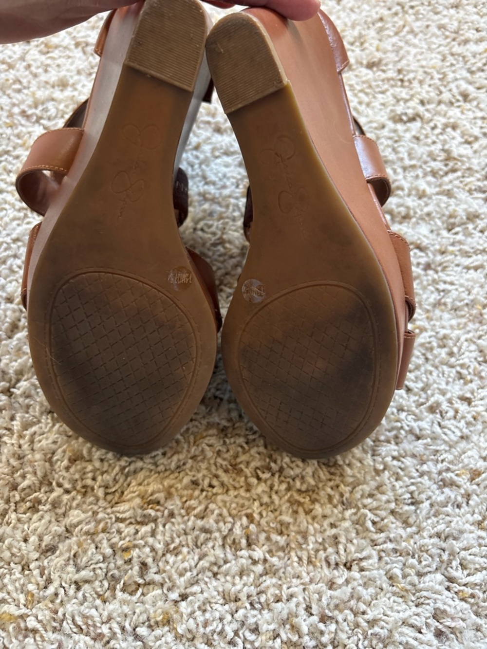 Jessica Simpson Jadyn Platform Sandals - Sz. 7.5 Lt Luggage Zip - Picture 8 of 11